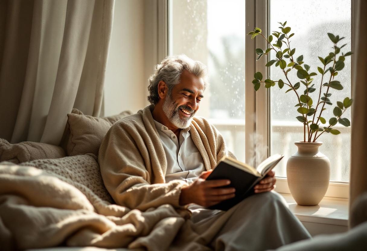 رجل يتبع نمط حياة صحي متوازن