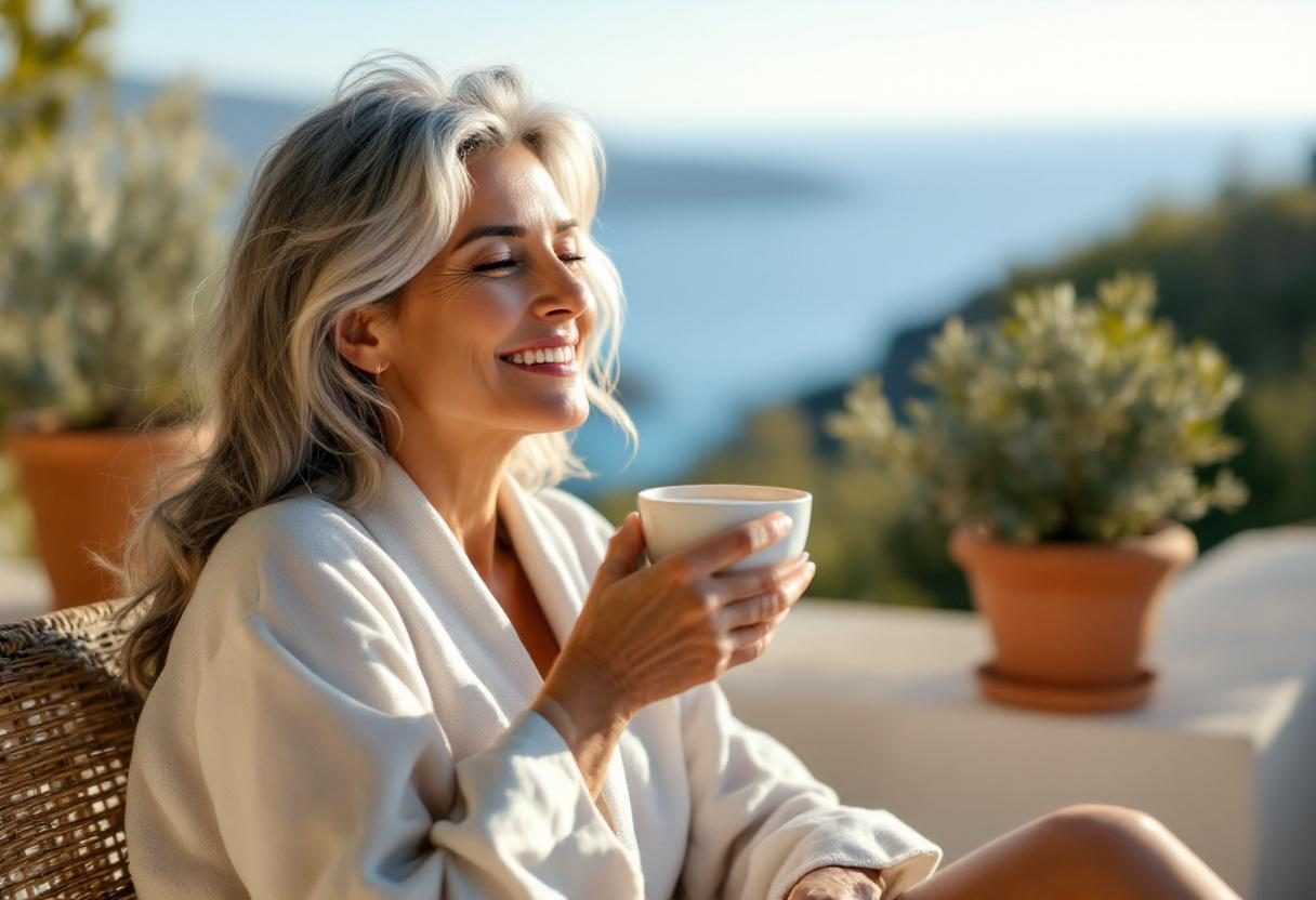 Žena primjenjuje kremu za nježu kože nogu u udobnom domaćem okruženju