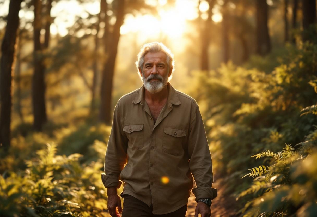 Desayuno saludable con frutas y té en mesa de madera