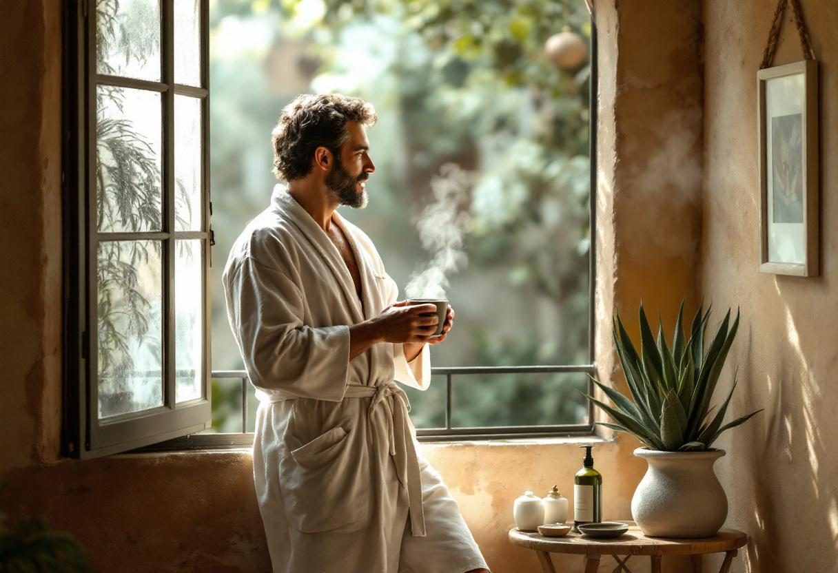 Momento de relajación con cuidado personal de piernas en ambiente tranquilo