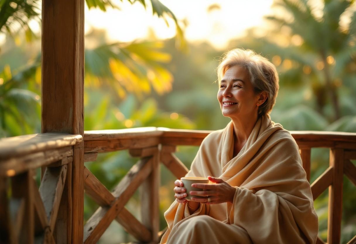 Natural wellness lifestyle with balanced nutrition and active living