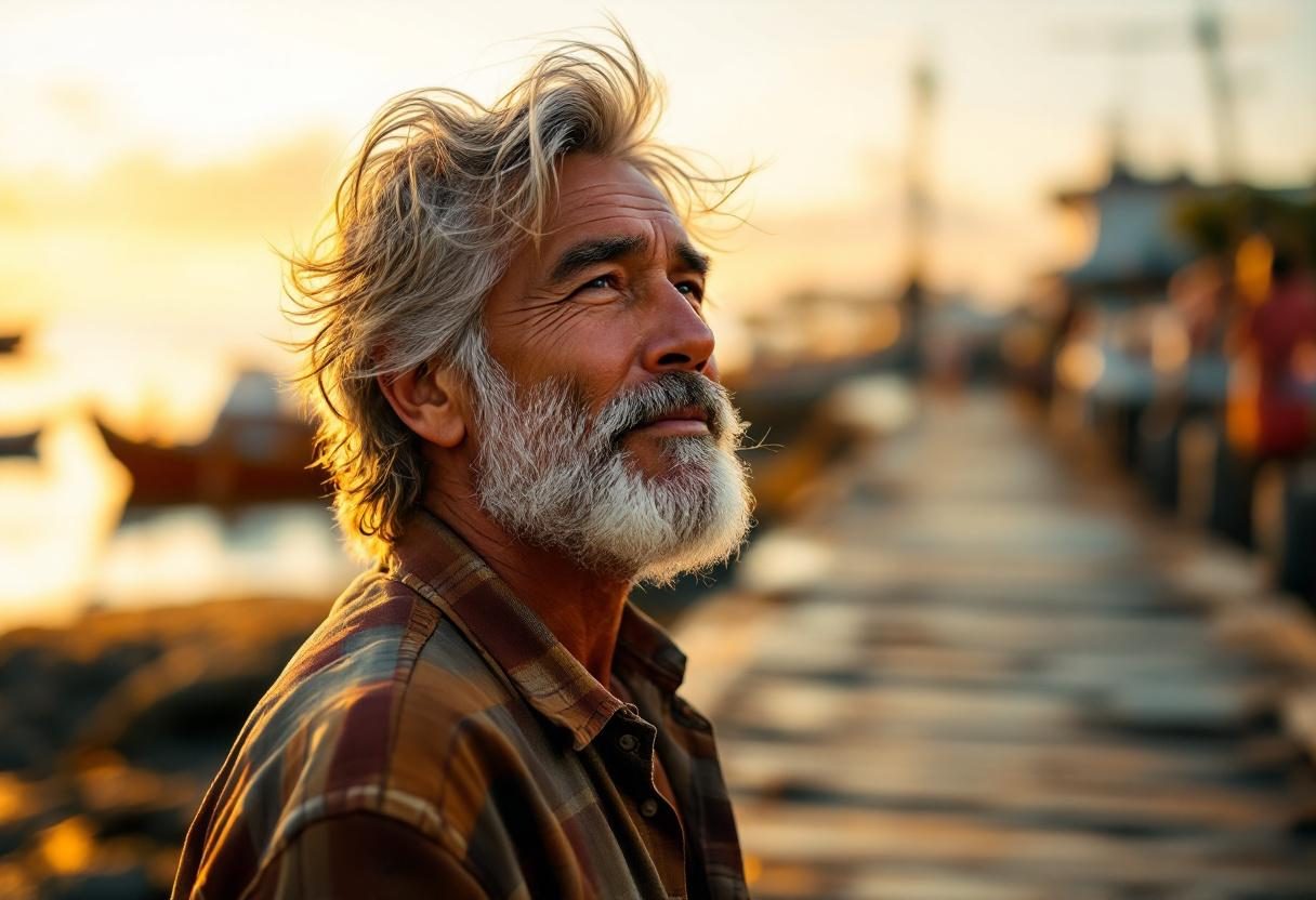Confident person with healthy-looking hair in daily life moment