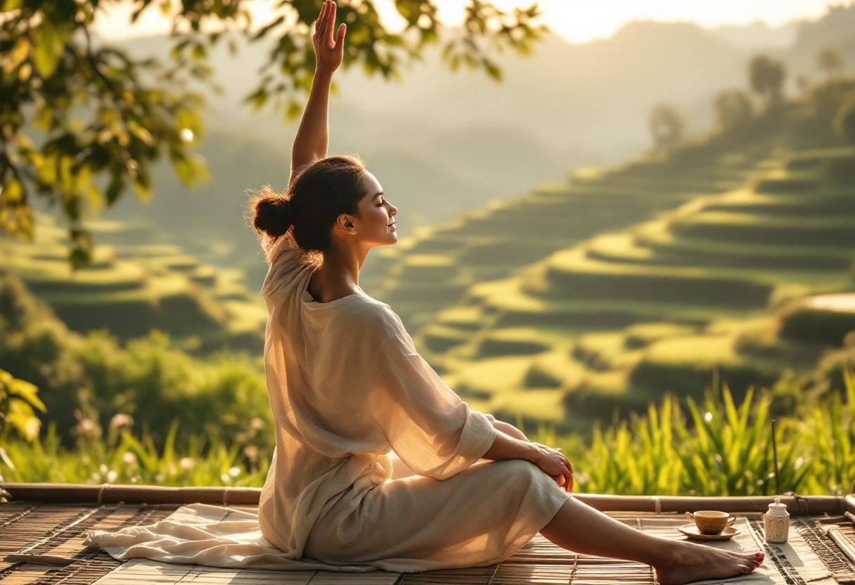 Wellness lifestyle with natural ingredients and healthy routine