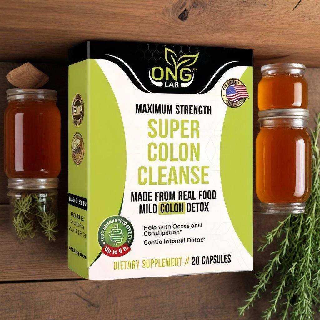 SUPER COLON CLEANSE capsules close-up