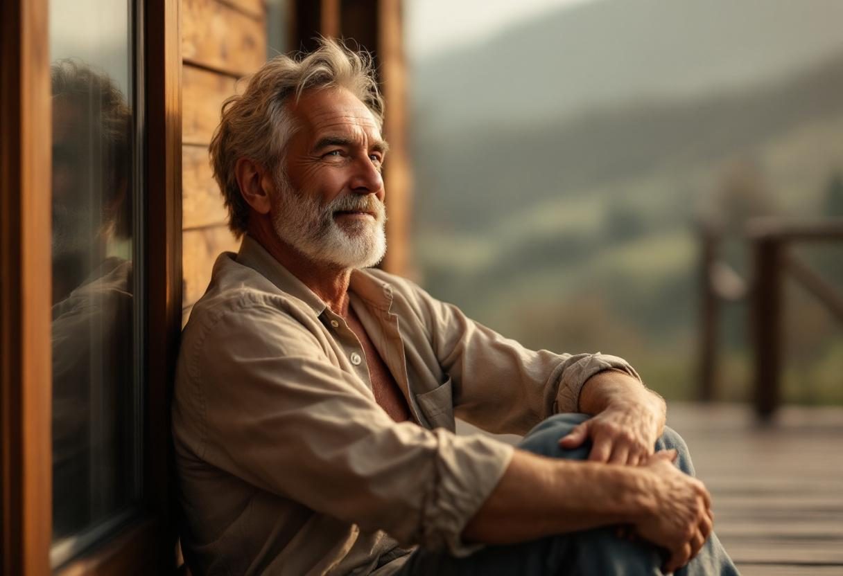 Mężczyzna w aktywnym stylu życia, zdrowa dieta i aktywność fizyczna