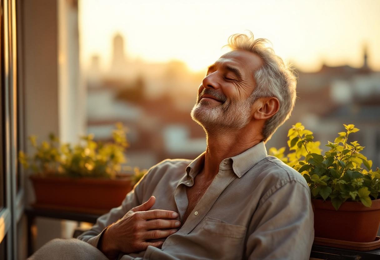 Aktywny mężczyzna w codziennej rutynie - styl życia