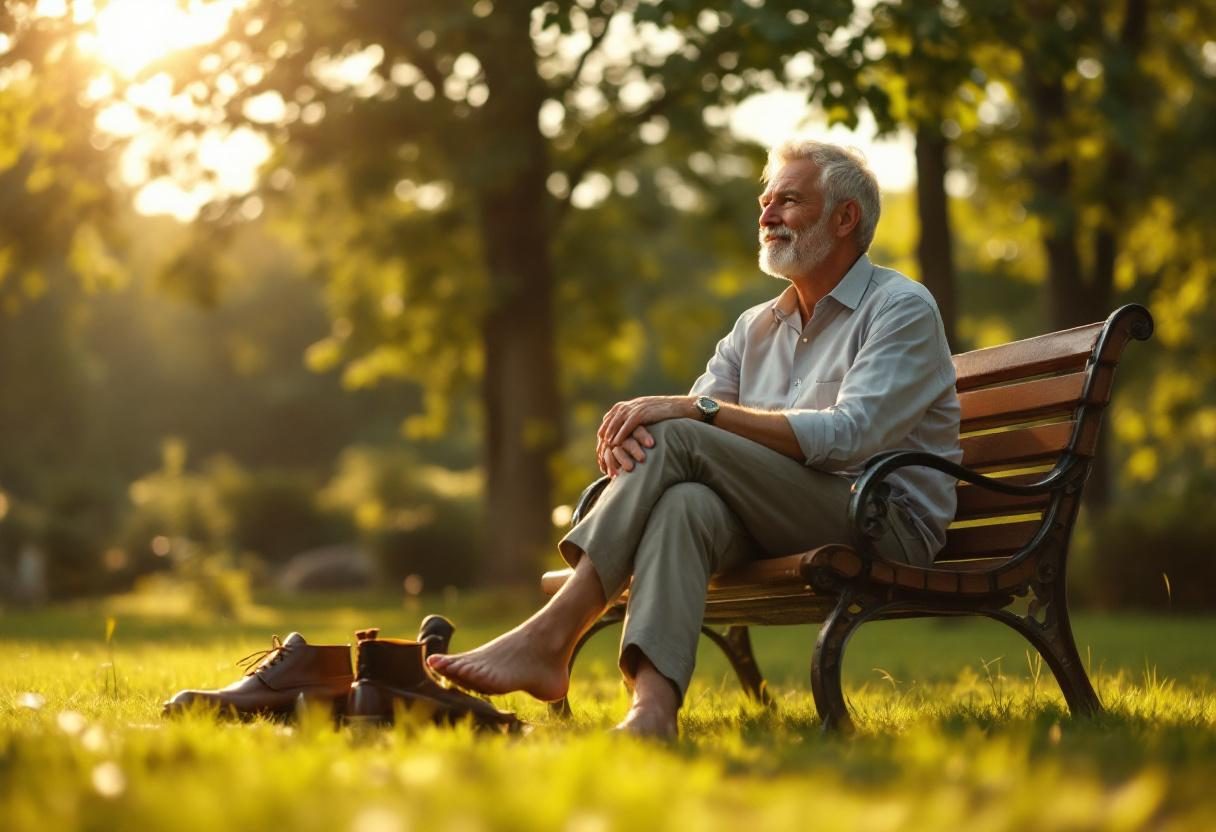 Zbliżenie na zadbane stopy po pielęgnacji