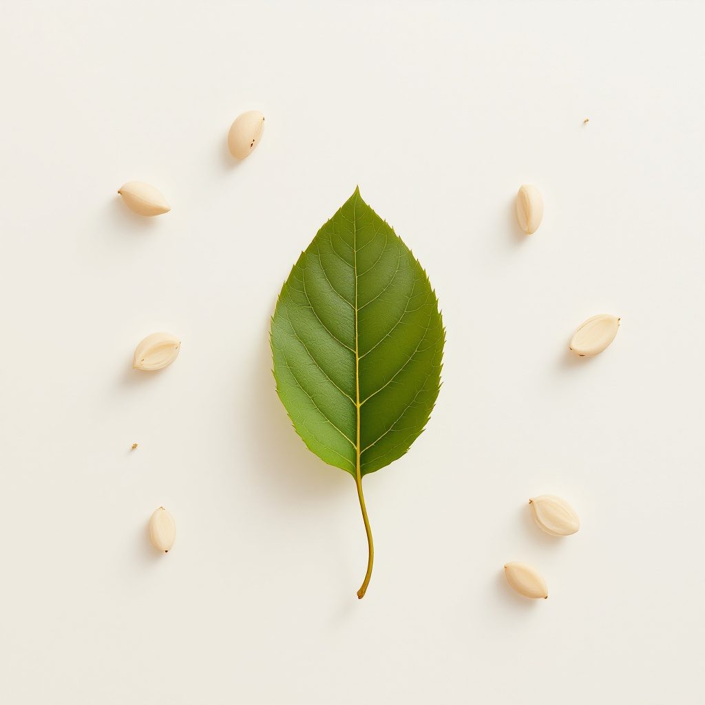 Feuilles de thé vert fraîches