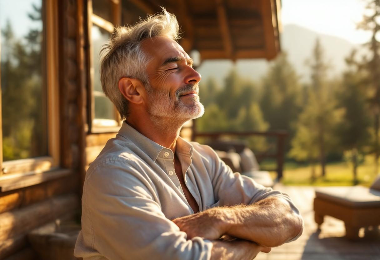 Bărbat activ în natură, stil de viață sănătos