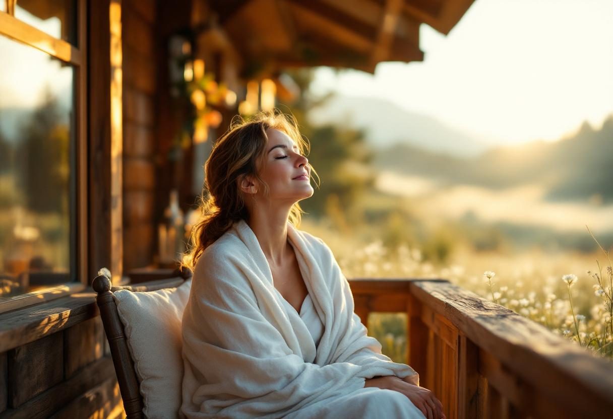 Lifestyle natural skincare routine with botanical ingredients