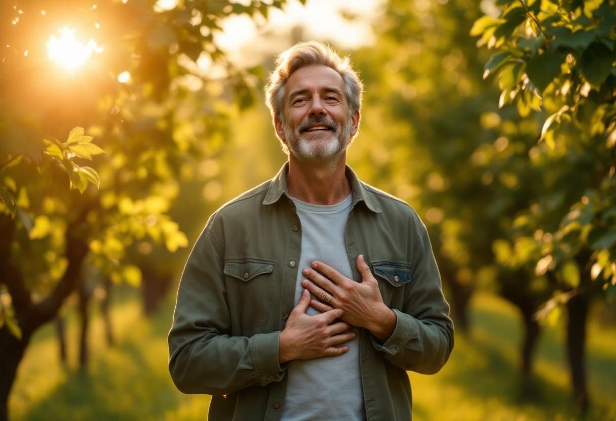 Persoană matură bucurându-se de activități în aer liber, simbolizând vitalitate și stil de viață activ