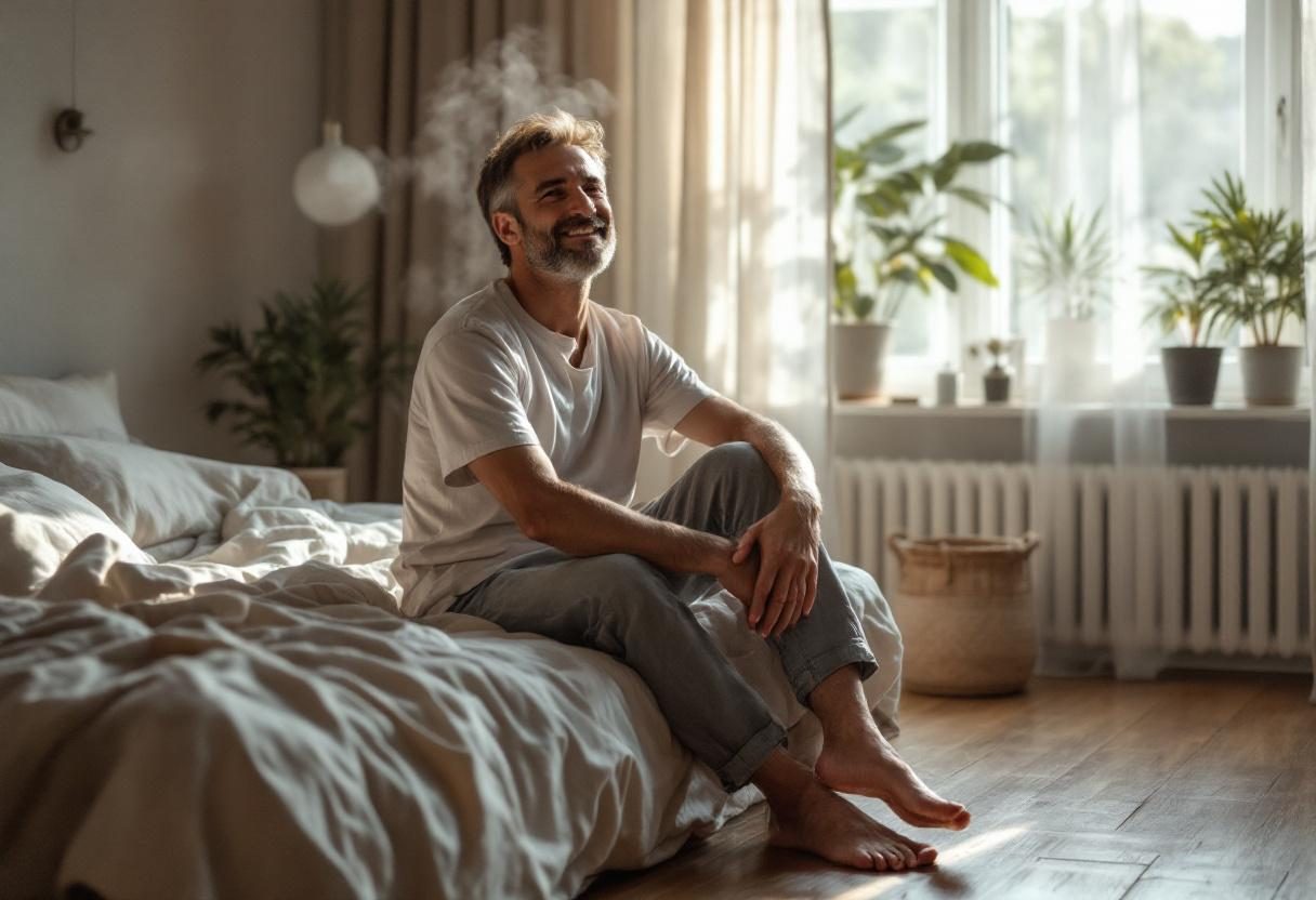 Bărbat activ și încrezător în viața de zi cu zi