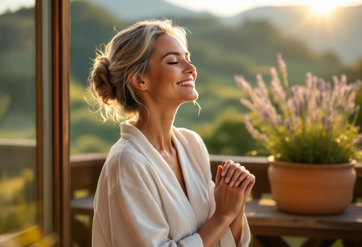 Persoană activă bucurându-se de mișcare liberă în aer liber