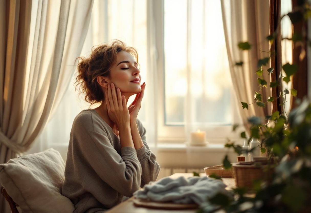 Persoană relaxată în mediul natural, stil de viață sănătos și echilibru zilnic