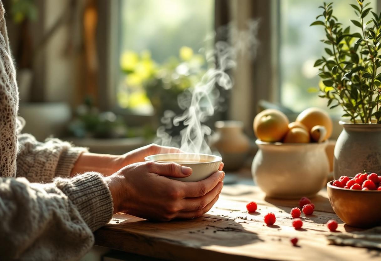 Osoba koja uživa u zdravom životu sa uravnoteženom ishranom i prirodnim proizvodima