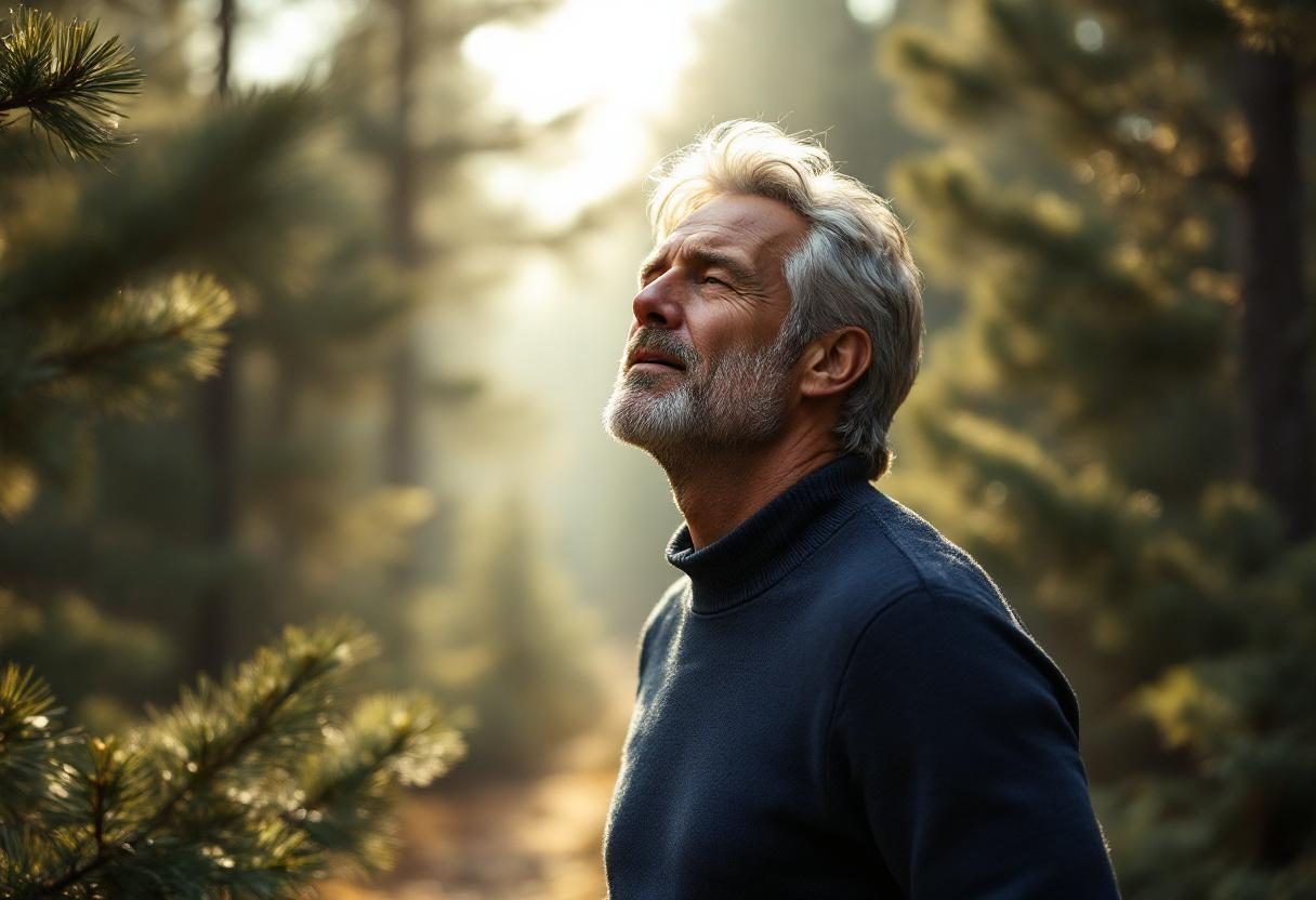 Man i aktiv livsstil med fokus på välbefinnande och energi