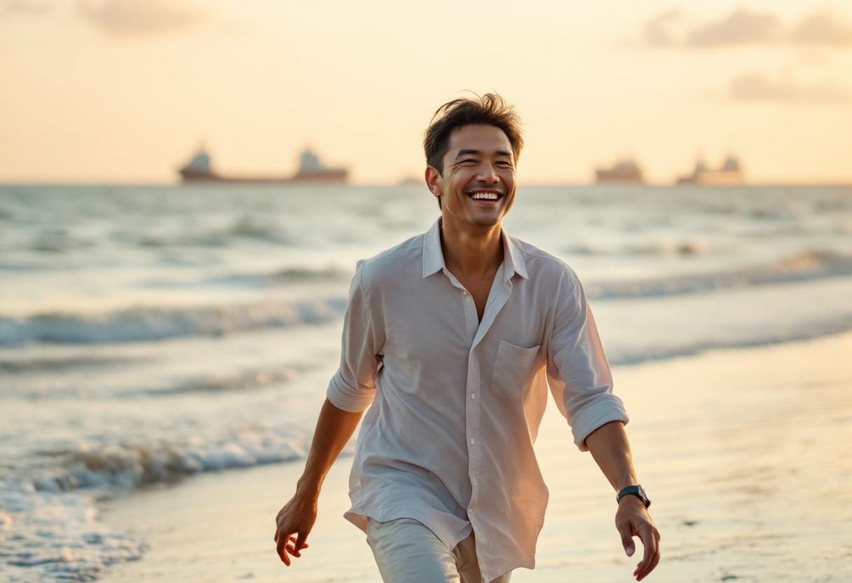 Person enjoying Weight Wise Drink during active healthy lifestyle moment