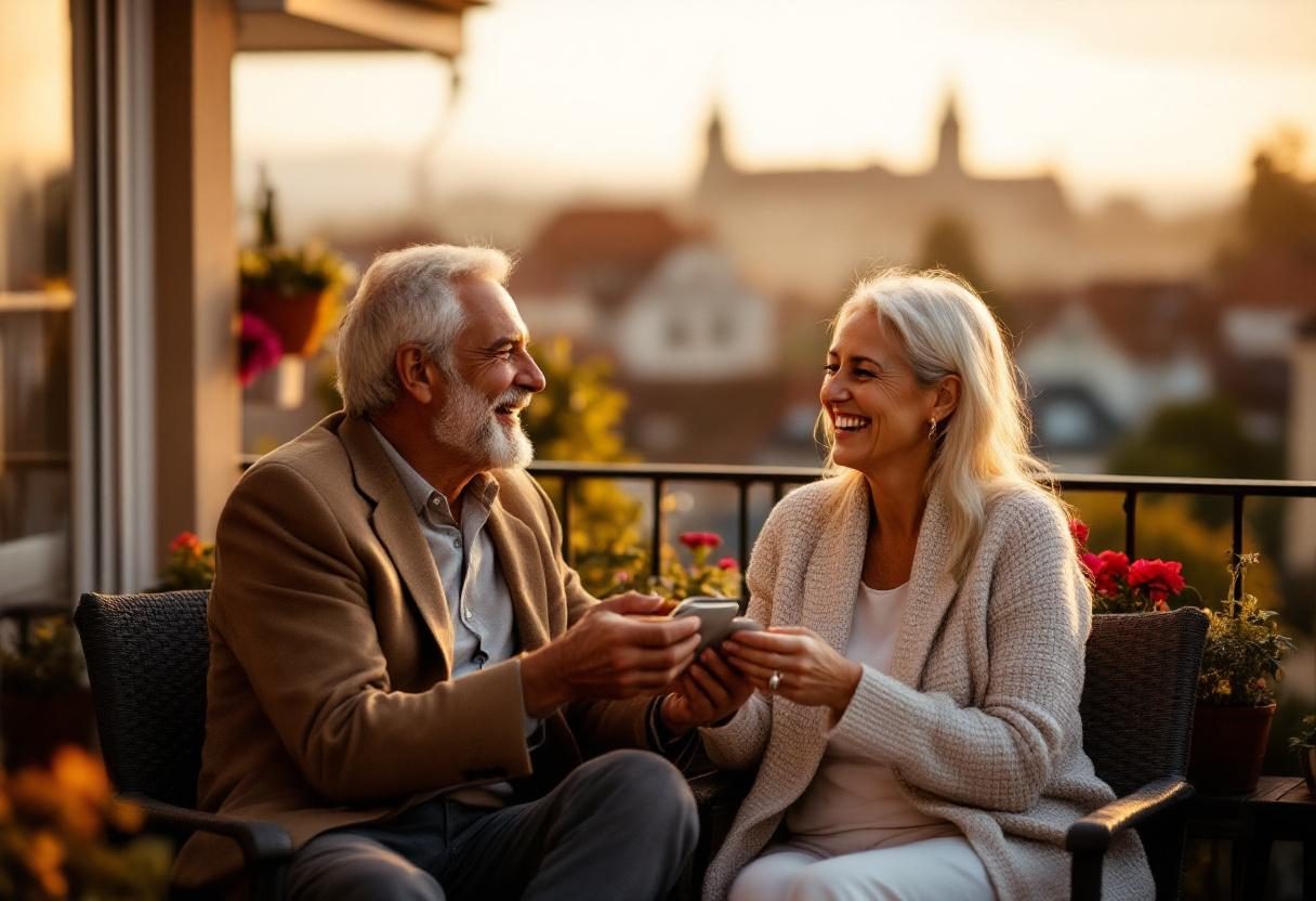 Družina uživa v retro igrah na prenosni konzoli doma v dnevni sobi