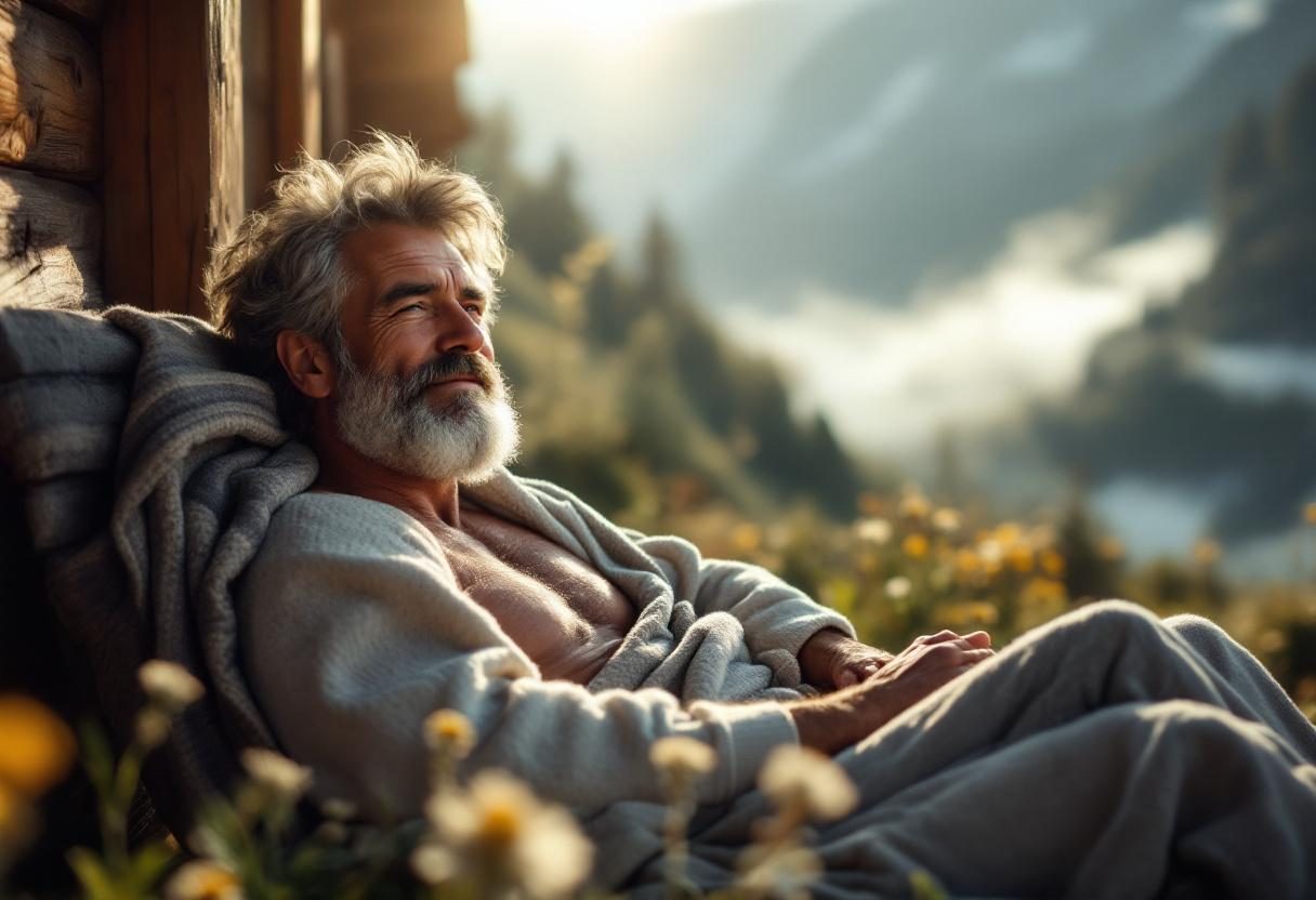 Sproščena oseba med nego kože nog v domačem okolju