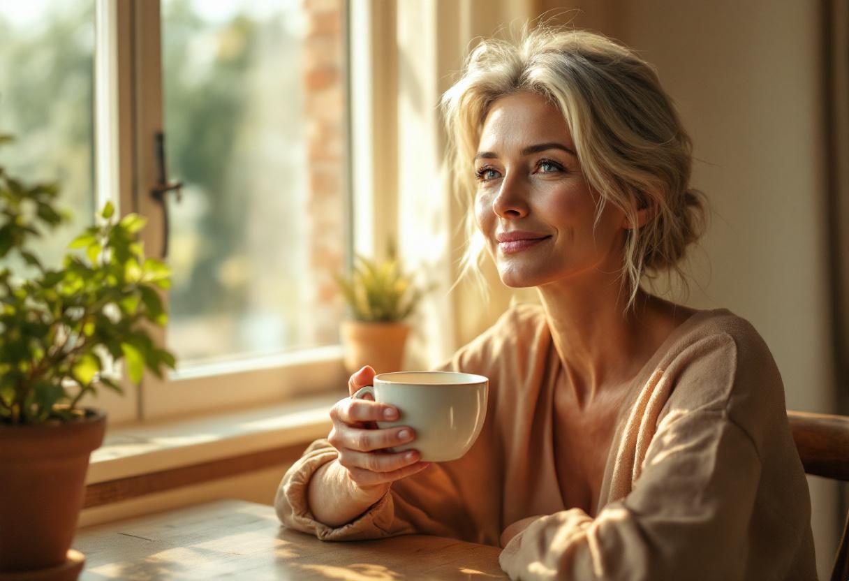 Žena pri každodennej starostlivosti o pleť v domácom prostredí