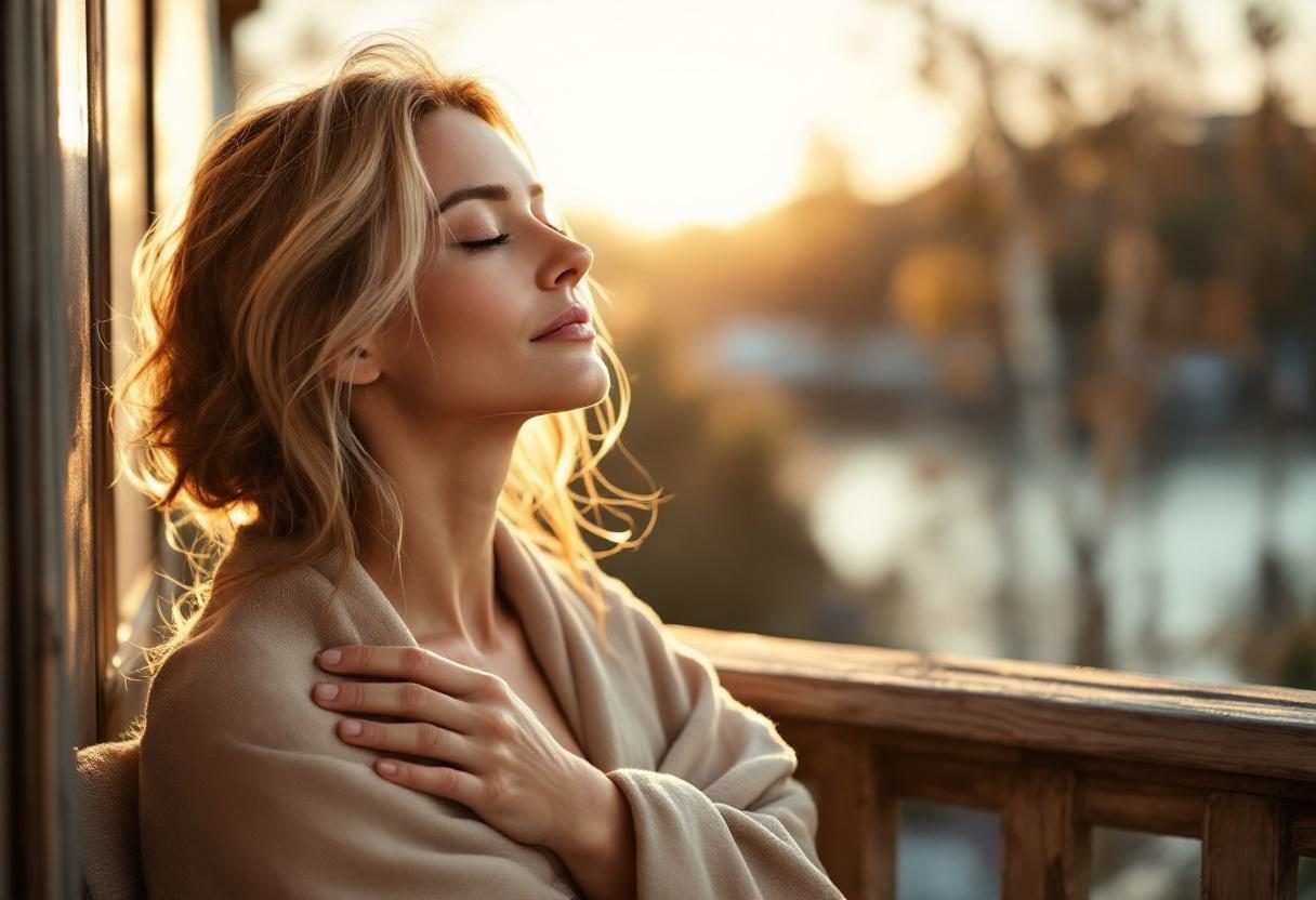 Mujer aplicando crema facial en rutina de cuidado diario de la piel