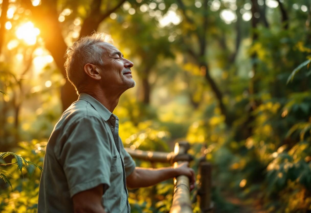 Daily wellness self-care routine with natural products