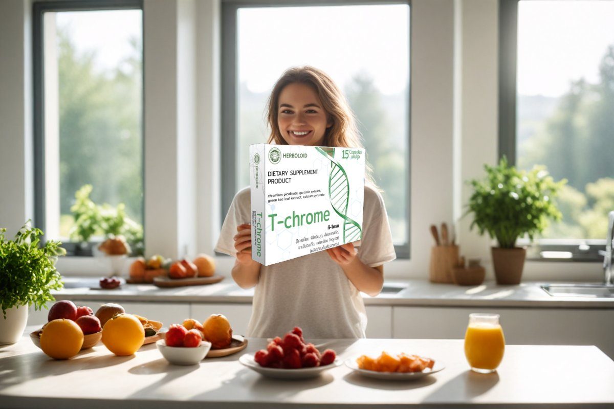 ภาพประกอบไลฟ์สไตล์ของผลิตภัณฑ์เสริมอาหาร T-chrome
