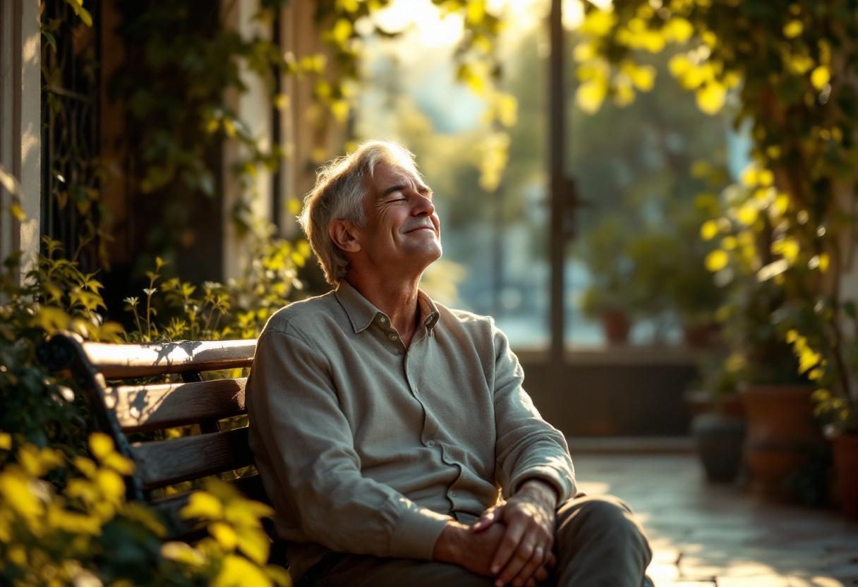 Активний чоловік, що займається спортом на свіжому повітрі