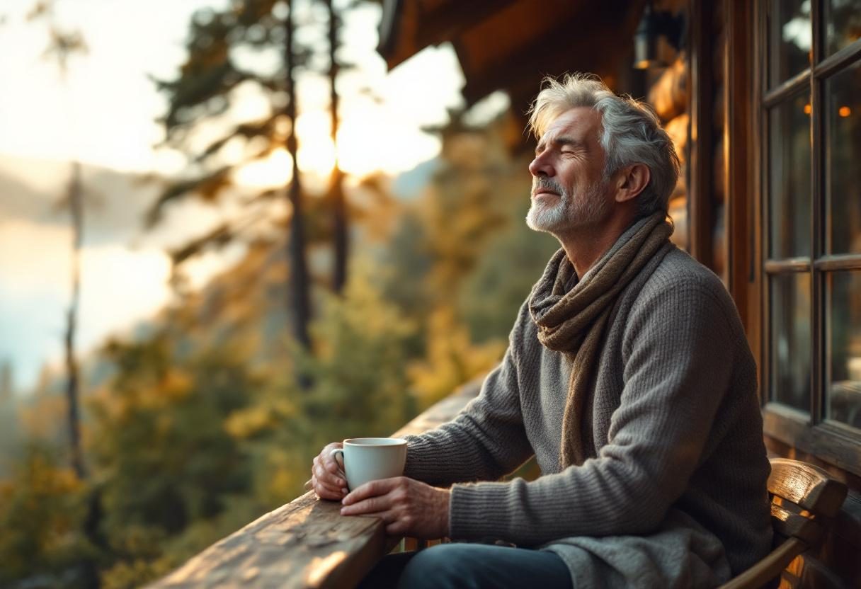 Активний чоловік у природі, здоровий спосіб життя