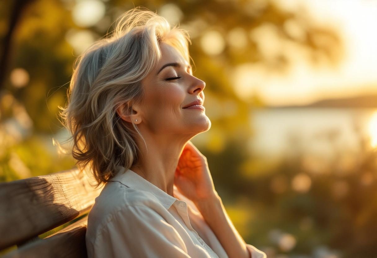 Жінка наносить засіб для догляду за шкірою в домашньому спокої