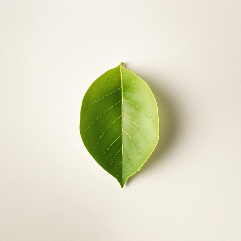 Frunze de banaba pe fundal neutru