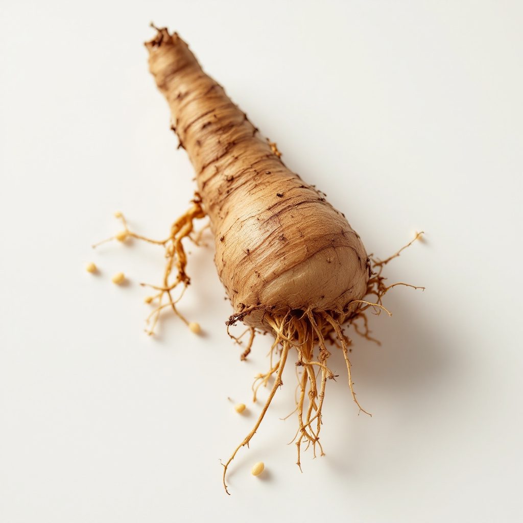 Maskrosrot, färsk skördad med jordiga detaljer och karakteristisk form