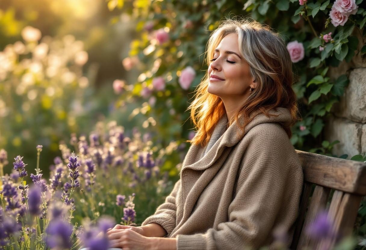 CBD wellness lifestyle with natural hemp plants and calm morning routine