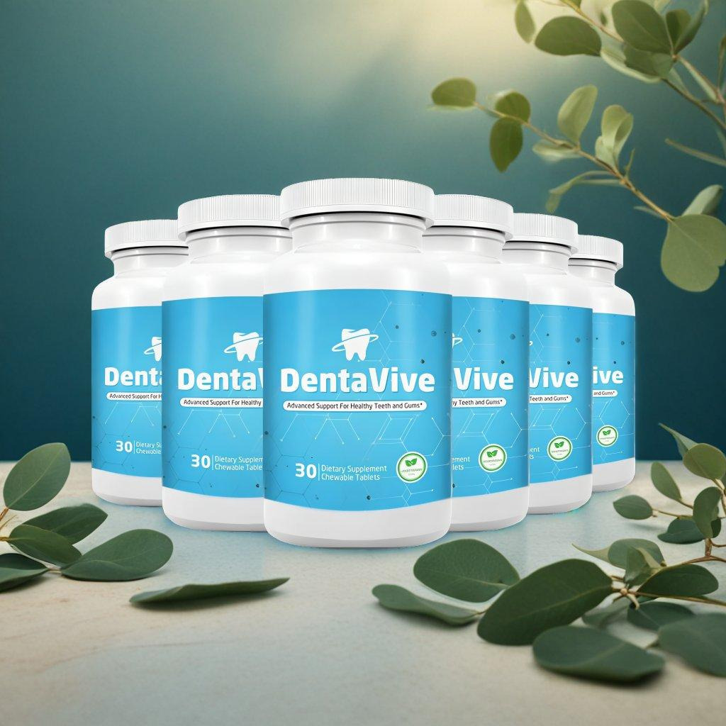 Dentavive supplement bottle detail view