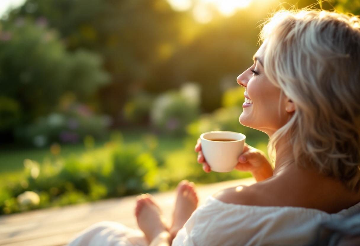 Natural wellness routine with essential oils and botanical ingredients for nail and skin care