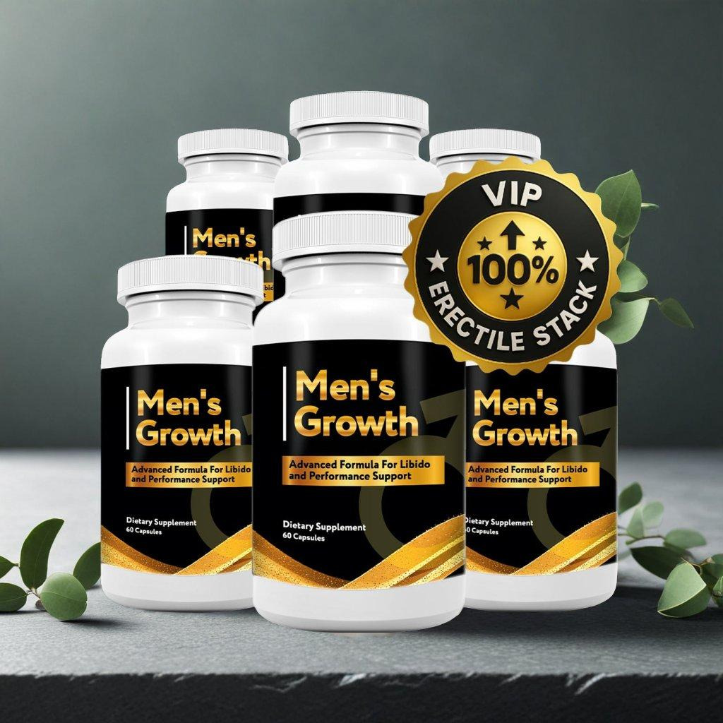 MensGrowth supplement bottle packshot