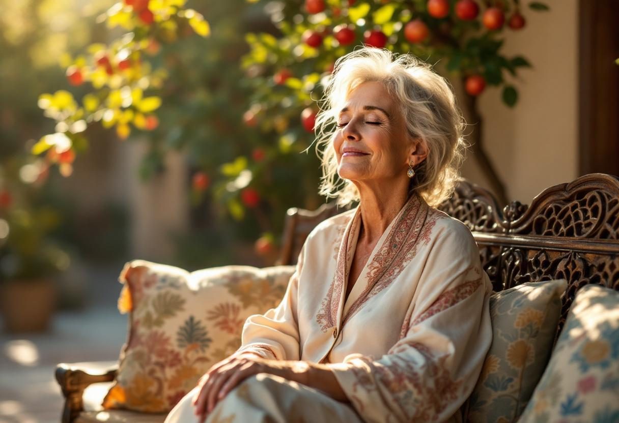 Woman applying skincare product in morning routine