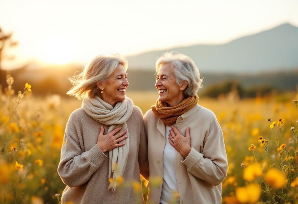 Persona e lumtur duke u kujdesur për shëndetin e saj në shtëpi