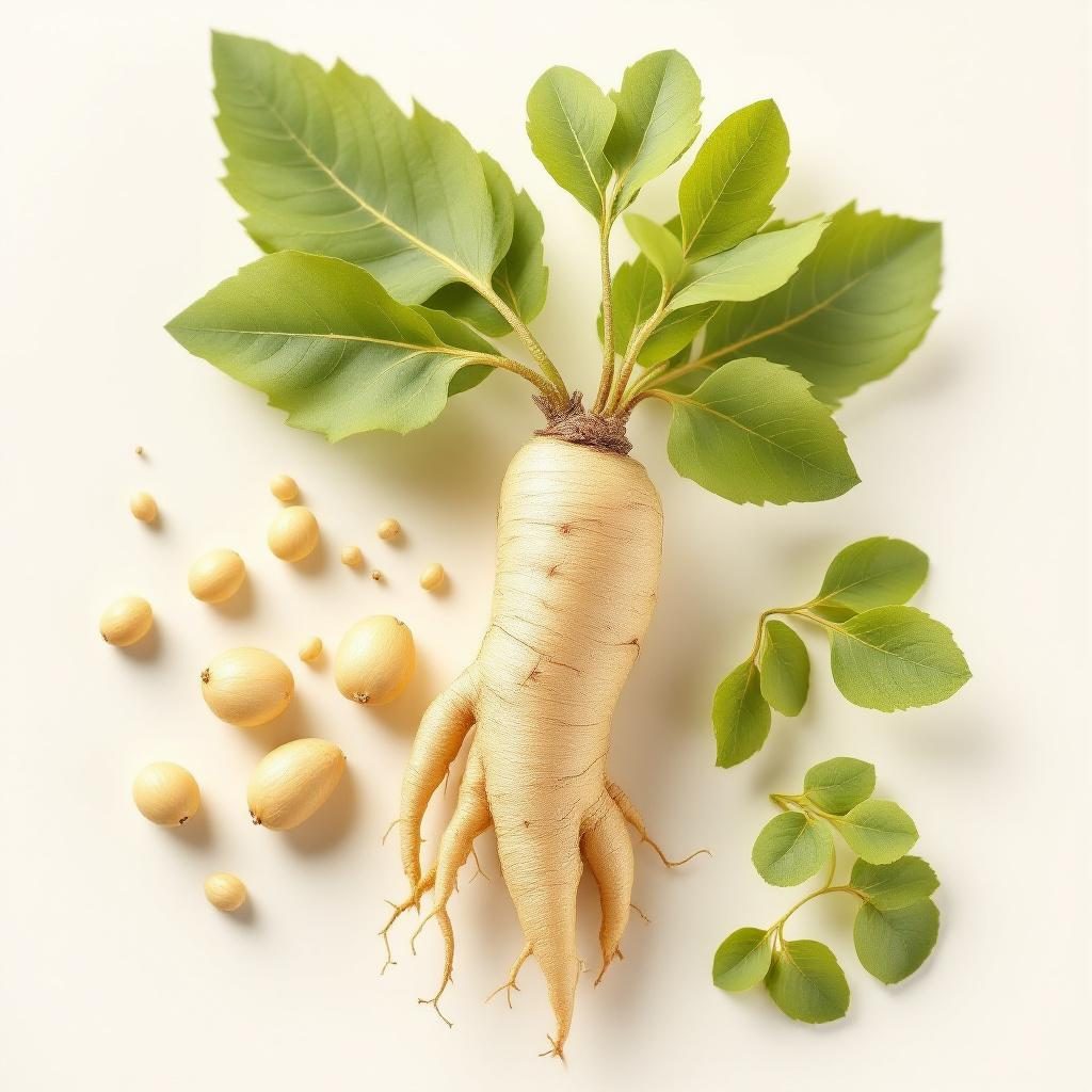 Ginseng rrënjë bimore aziatike