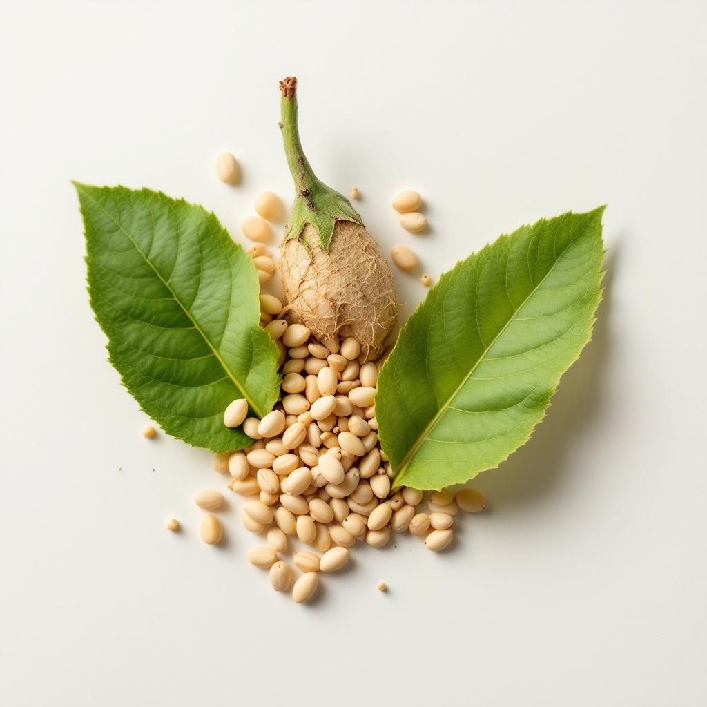 Listovi zelenog čaja na grani