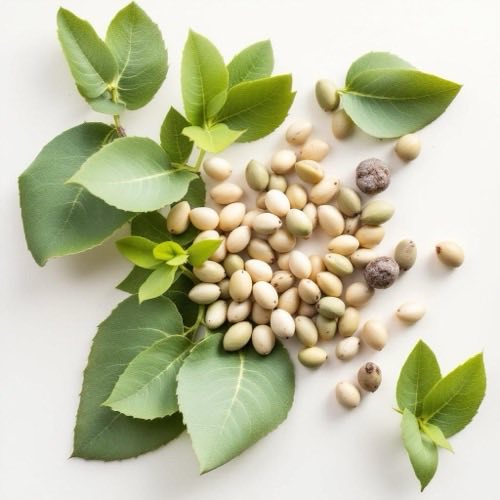 Eucalyptus bladeren met etherische olie druppels