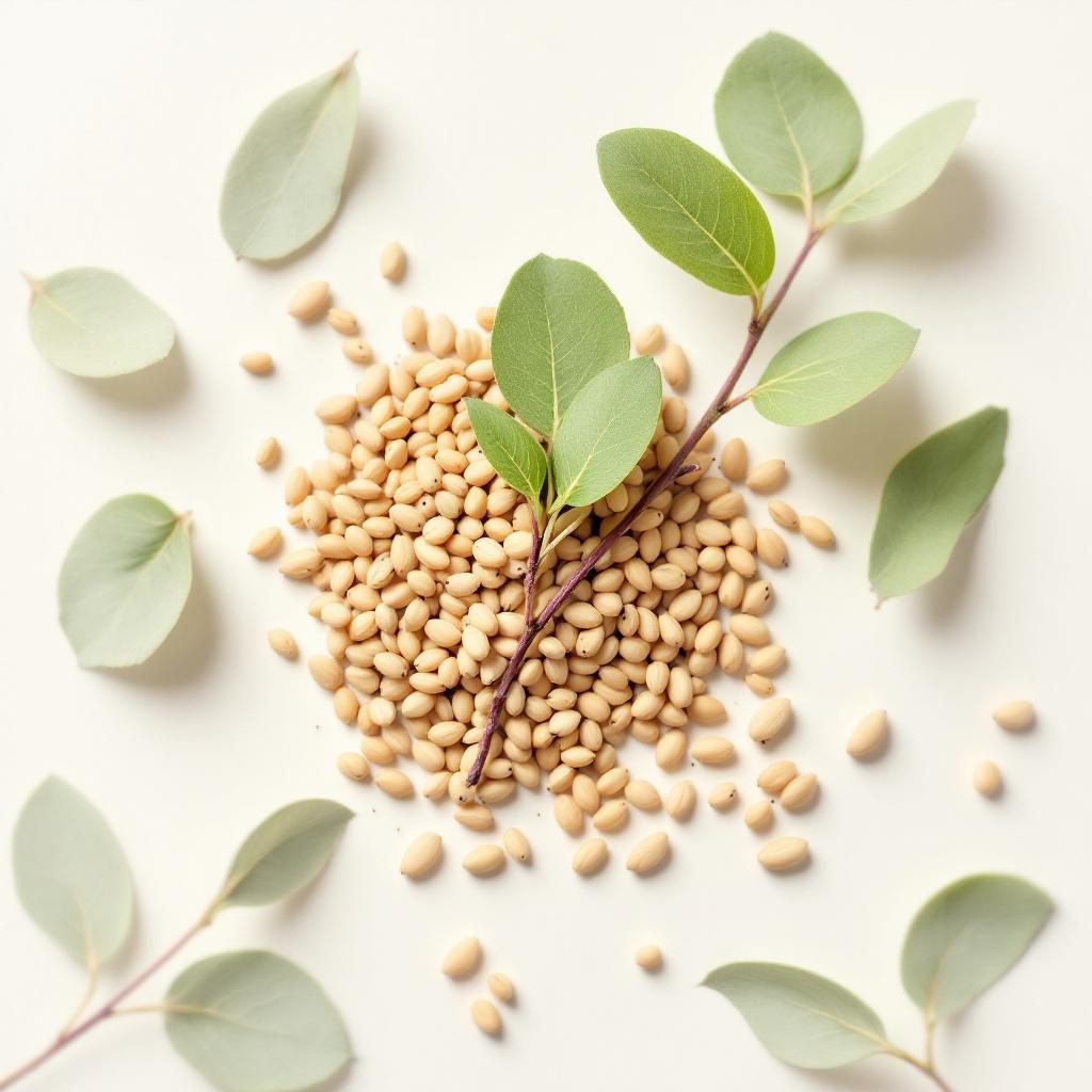 Eucalyptus bladeren met etherische olie