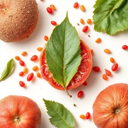 Hojas de vid roja fresca