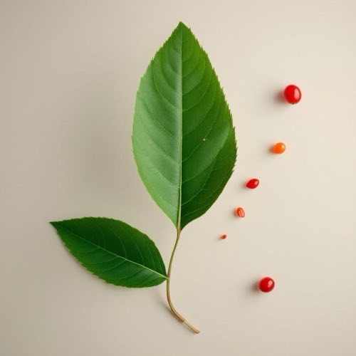 Vid roja hojas y racimos