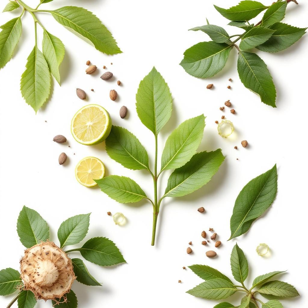 Raíz de ortiga verde en entorno natural