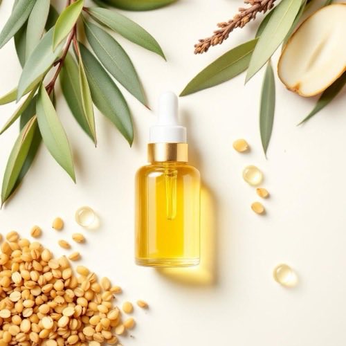 Jojoba oil golden liquid