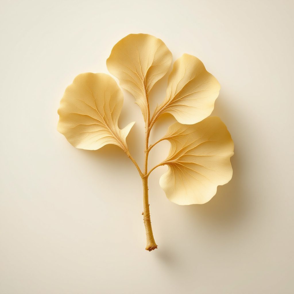 Ginkgo biloba lehed looduslikul kujul