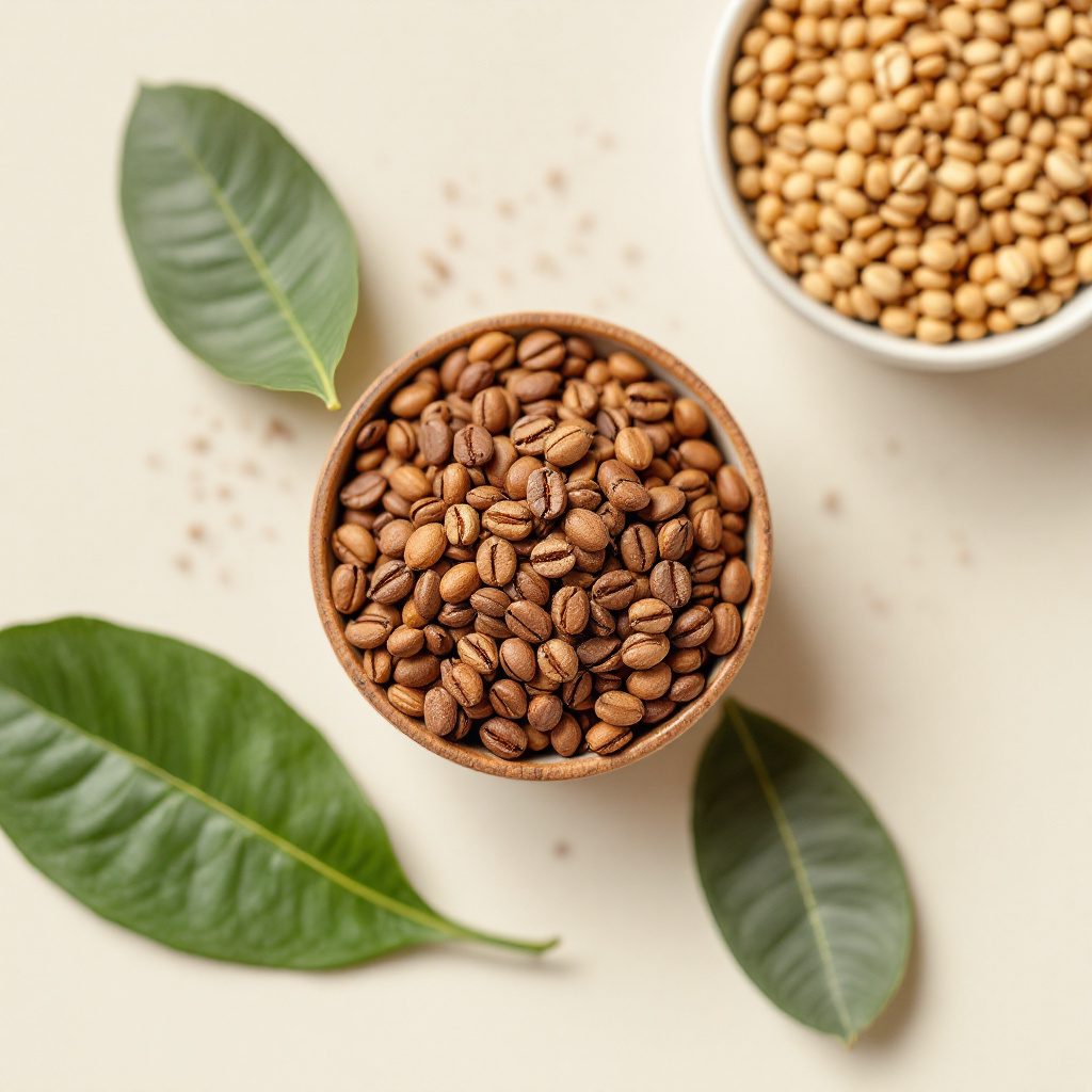 Cafeína en grano natural