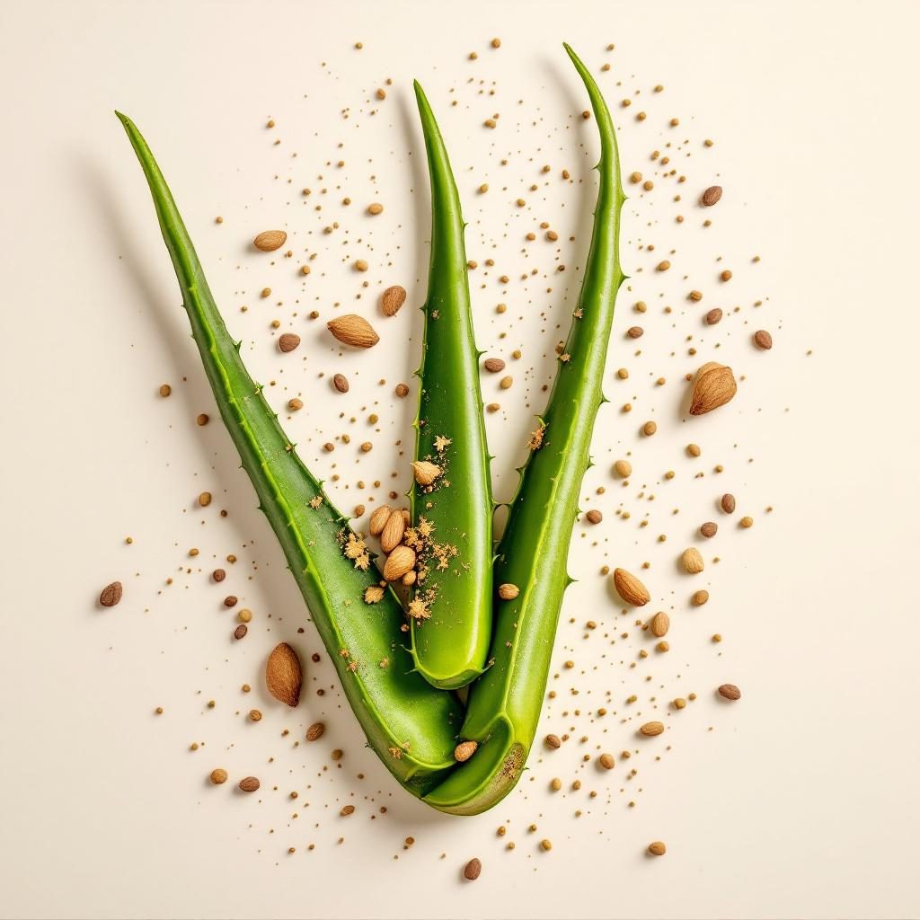 Extracto de aloe vera en hoja fresca