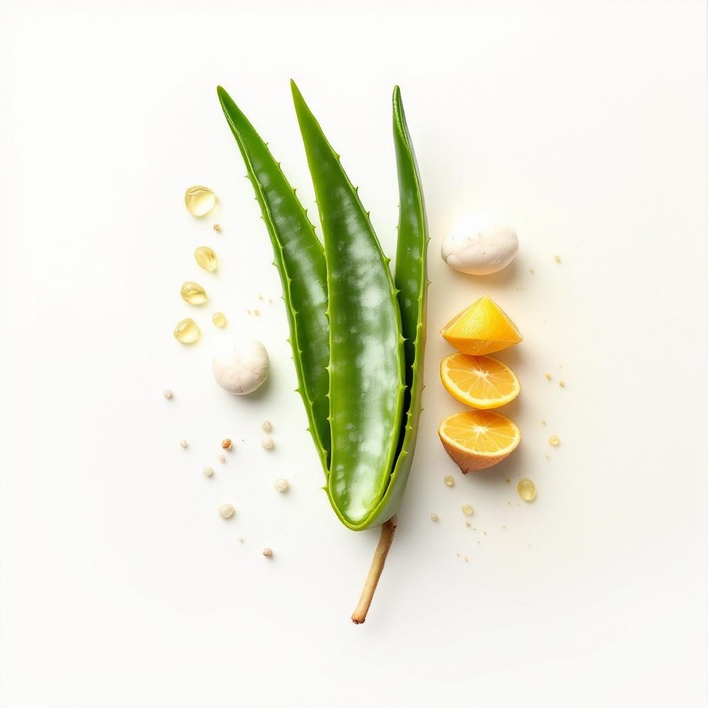 Hojas de aloe vera frescas